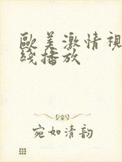 欧美激情视频在线播放