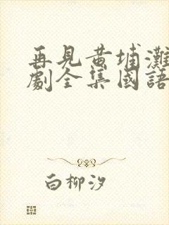 再见黄埔滩电视剧全集国语版免费