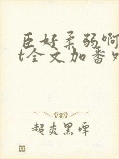 臣好柔弱啊txt全文加番外