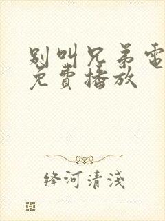 别叫兄弟电视剧免费播放