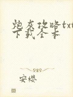 炮灰攻略txt下载全本封面