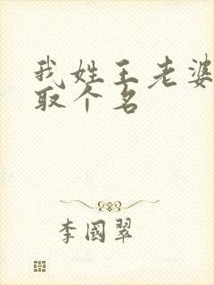 我姓王老婆姓张取个名