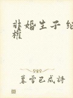 非婚生子 继承权