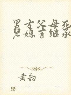 男方父母死亡 儿媳有继承权吗封面