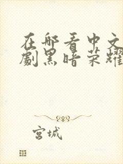 在哪看中文版韩剧黑暗荣耀第二季封面