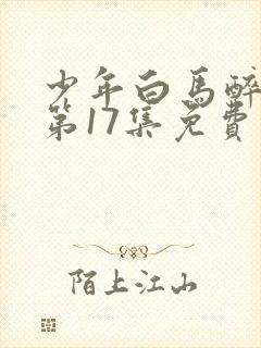 少年白马醉春风第17集免费观看