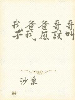 我爸爸哥哥的儿子我应该叫什么