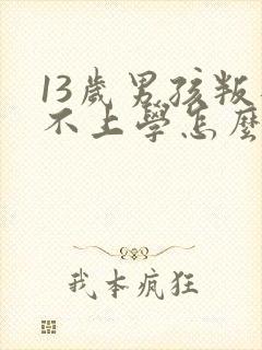 13岁男孩叛逆不上学怎么办封面