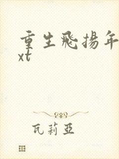 重生飞扬年代txt封面