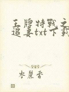 王牌特战之军少追妻txt下载