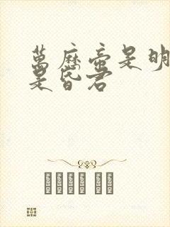 万历帝是明君还是昏君