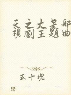 天之大是哪部电视剧主题曲封面