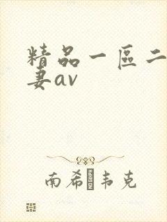 精品一区二区人妻av