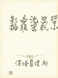 影帝沈思哲入戏拍亲密戏小说封面