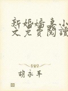 新婚娇妻小莹全文免费阅读最新章节