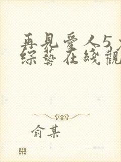 再见爱人5免费综艺在线观看全集封面