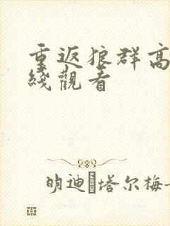 重返狼群高清在线观看