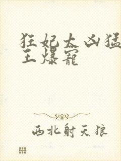 狂妃太凶猛:冷王爆宠封面