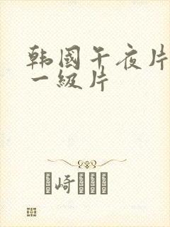 韩国午夜片亚洲一级片封面