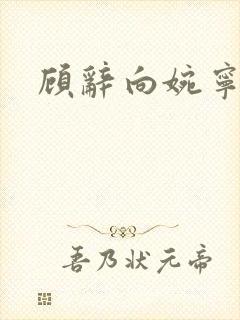 顾辞向婉宁封面