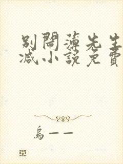 别闹薄先生无删减小说免费下载