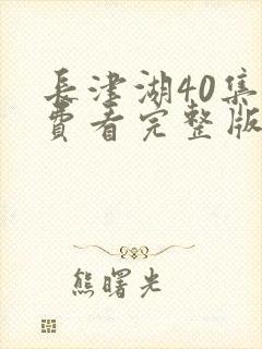 长津湖40集免费看完整版封面