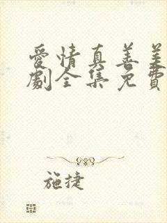 爱情真善美电视剧全集免费观看