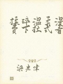 揉碎温柔漫画免费下拉式看漫画最新章节