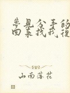 梦见分手的男友回来找我复合