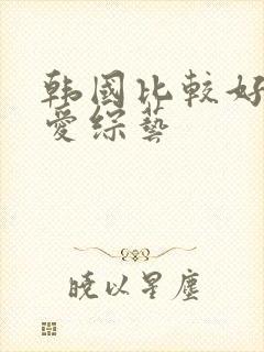 韩国比较好的恋爱综艺