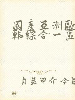 国产亚洲欧美日韩综合一区