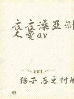 夜夜澡亚洲碰人人爱av