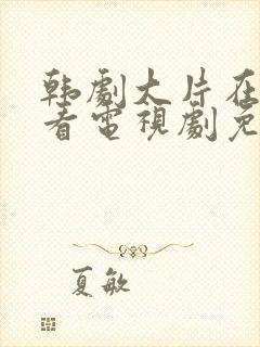 韩剧大片在线观看电视剧免费高清