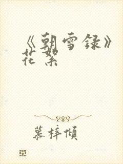 《朝雪录》幕后花絮封面