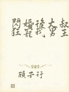 闪婚后大叔每天狂宠我男主叫什么封面