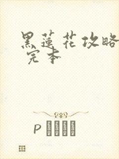 黑莲花攻略手册 完本