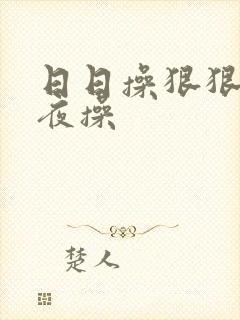 日日操狠狠操夜夜操