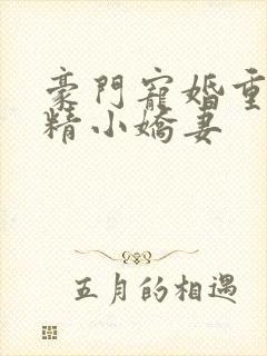 豪门宠婚重生戏精小娇妻