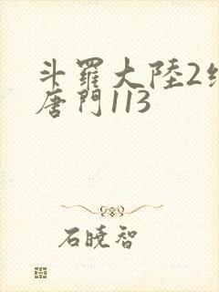 斗罗大陆2绝世唐门113封面