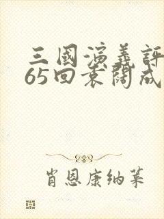 三国演义评书365回袁阔成