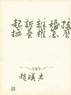 起诉离婚孩子的抚养权怎么判定