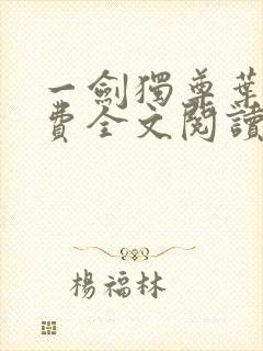 一剑独尊叶玄免费全文阅读