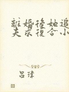 离婚后她追着前夫求复合小说免费阅读