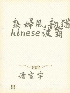 熟妇风韵犹存chinese波霸