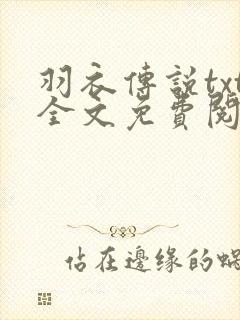 羽衣传说txt全文免费阅读封面