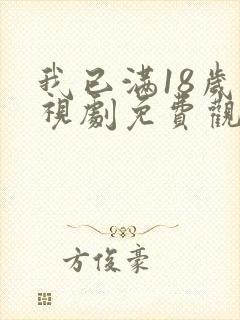 我已满18岁电视剧免费观看封面