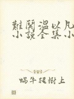 难哄温以凡桑延小说全集小说封面