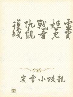 复仇战姬电影在线观看免费完整版封面