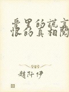 爱里的谎言,仇恨的真相阅读