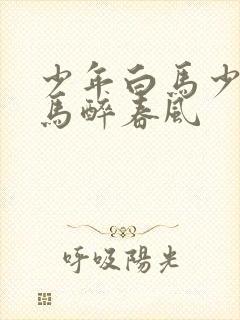 少年白马少年白马醉春风